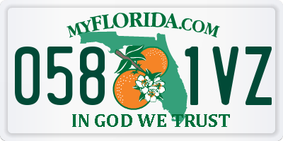 FL license plate 0581VZ