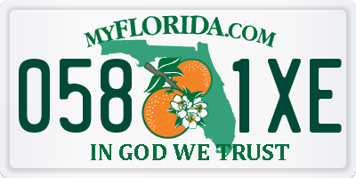 FL license plate 0581XE