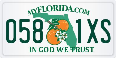 FL license plate 0581XS