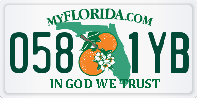 FL license plate 0581YB