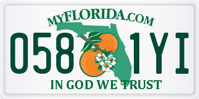 FL license plate 0581YI