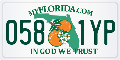 FL license plate 0581YP