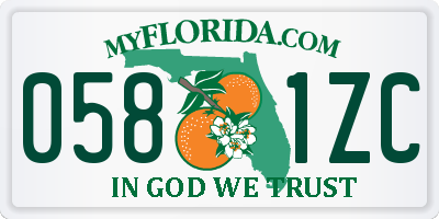 FL license plate 0581ZC