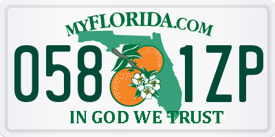 FL license plate 0581ZP