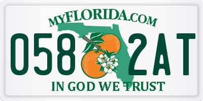 FL license plate 0582AT