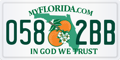 FL license plate 0582BB