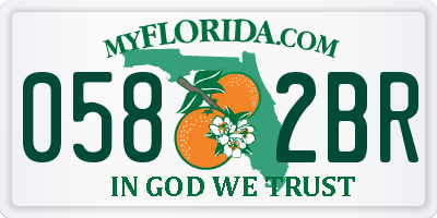 FL license plate 0582BR