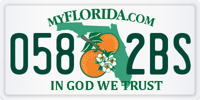 FL license plate 0582BS