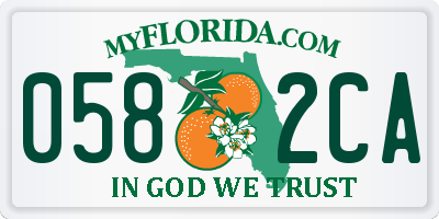 FL license plate 0582CA