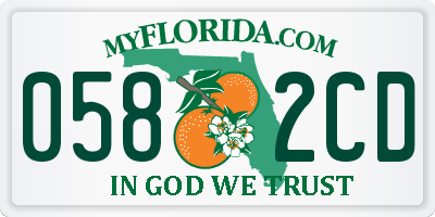 FL license plate 0582CD