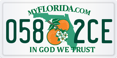 FL license plate 0582CE