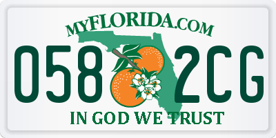 FL license plate 0582CG