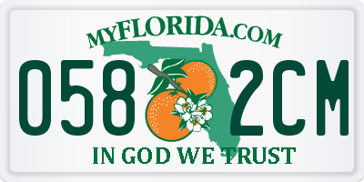 FL license plate 0582CM