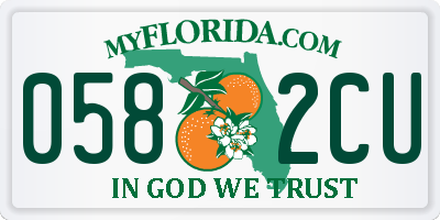 FL license plate 0582CU