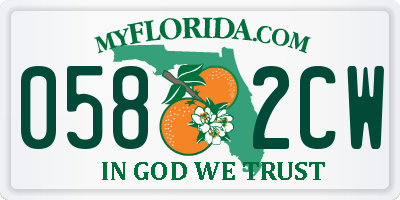 FL license plate 0582CW
