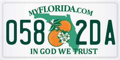 FL license plate 0582DA