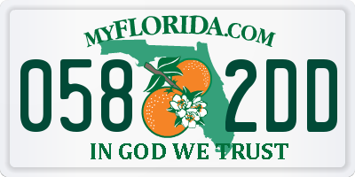 FL license plate 0582DD