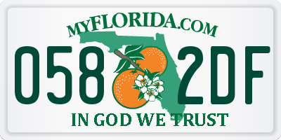 FL license plate 0582DF