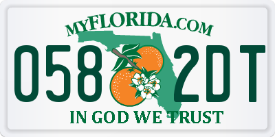 FL license plate 0582DT