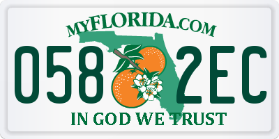 FL license plate 0582EC