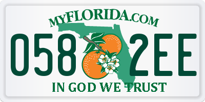 FL license plate 0582EE