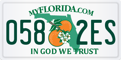 FL license plate 0582ES