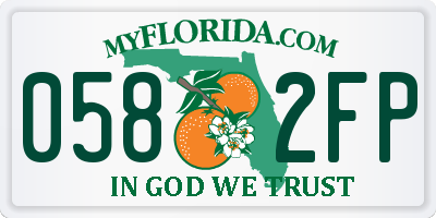 FL license plate 0582FP