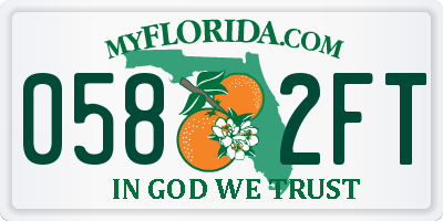 FL license plate 0582FT