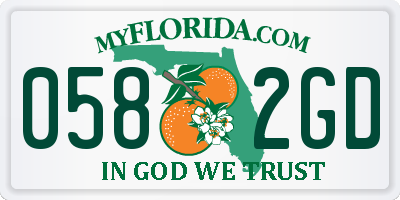 FL license plate 0582GD