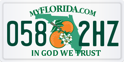 FL license plate 0582HZ