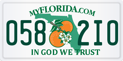 FL license plate 0582IO