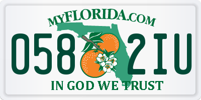 FL license plate 0582IU