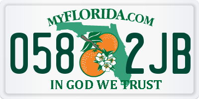 FL license plate 0582JB