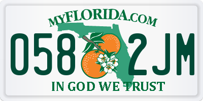 FL license plate 0582JM
