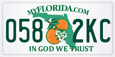 FL license plate 0582KC