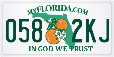 FL license plate 0582KJ