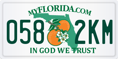 FL license plate 0582KM