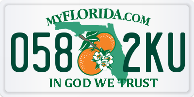 FL license plate 0582KU