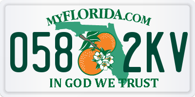 FL license plate 0582KV