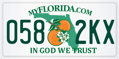 FL license plate 0582KX