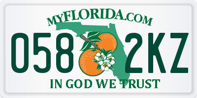 FL license plate 0582KZ