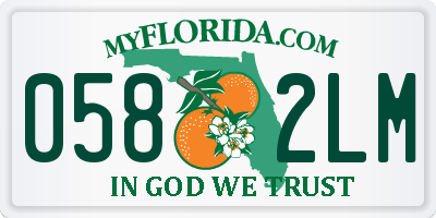 FL license plate 0582LM