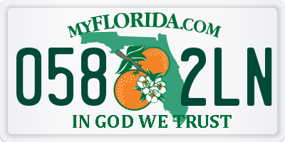 FL license plate 0582LN