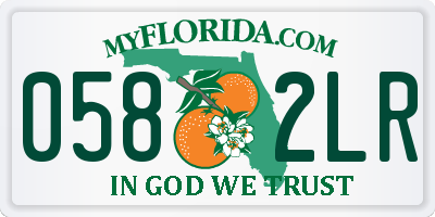 FL license plate 0582LR