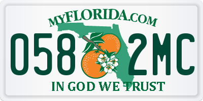 FL license plate 0582MC