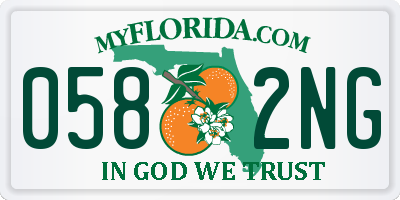 FL license plate 0582NG