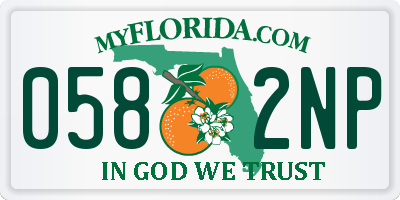FL license plate 0582NP