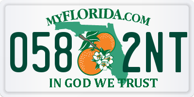 FL license plate 0582NT