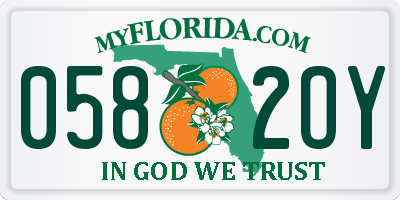 FL license plate 0582OY