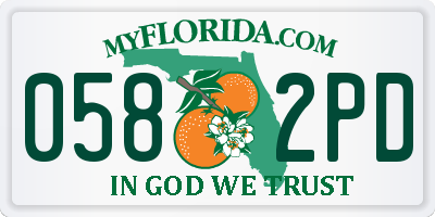 FL license plate 0582PD